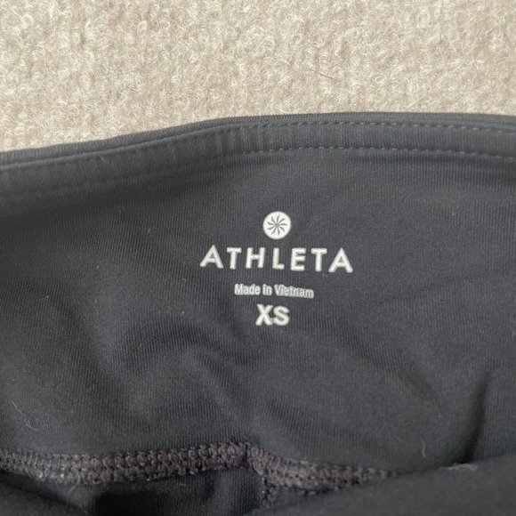 Athleta Leggings Womens XS Black Crop 3 Pair Lot Capri Yoga Pants Workout Active - Picture 12 of 13